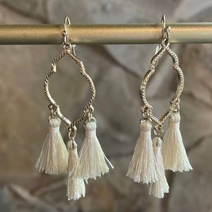 Tassle Earrings - Cream